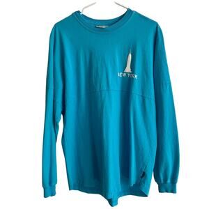 Spirit Jersey New York Empire State Building Graphic Long Sleeve T-Shirt Size M